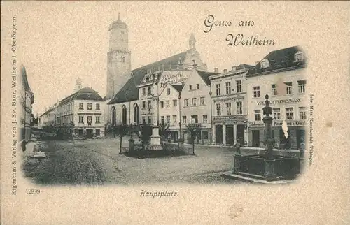 Weilheim Hauptplatz Kat. Weilheim i.OB