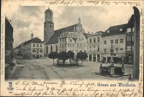 Weilheim Hauptplatz Kat. Weilheim i.OB