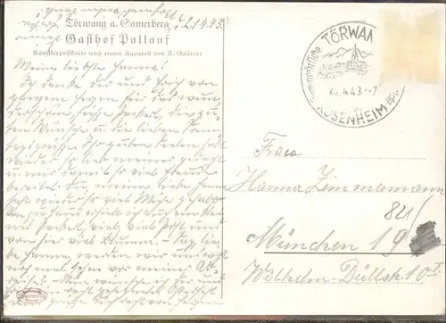 Toerwang Gasthof Pallauf Kat. Samerberg