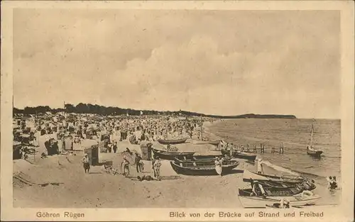 Goehren Ruegen Strand Freibad Boot Kat. Goehren Ruegen