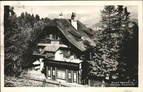 Semmering Pension Alpenheim Kat. Semmering