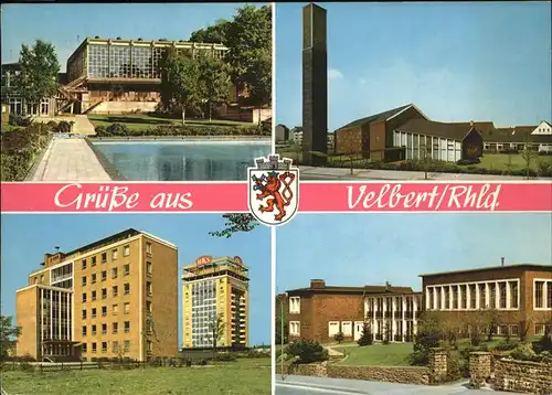 Velbert Stadtwappen Hallenbad Wasserturm Kat. Velbert