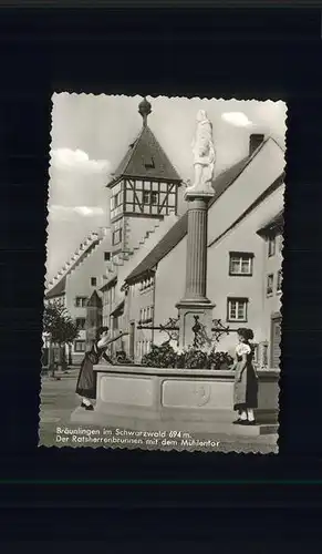 Braeunlingen Ratsherrenbrunnen Muehlentor Kat. Braeunlingen