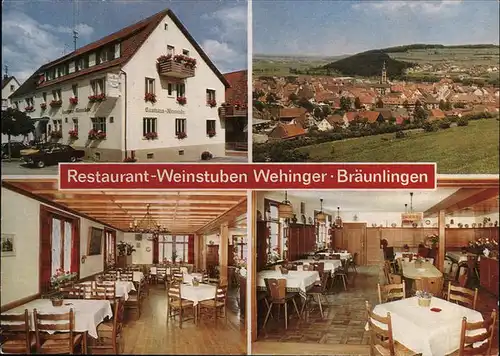 Braeunlingen Restaurant Wehinger Kat. Braeunlingen