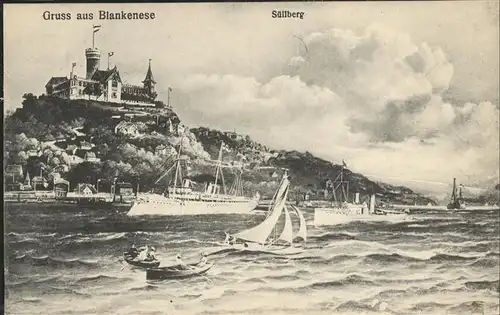 Blankenese Suellberg Schiff Boote Kat. Hamburg