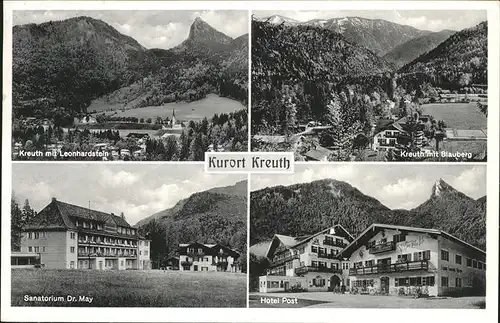 Kreuth Tegernsee Sanatorium Dr. May Hotel Post Kat. Kreuth