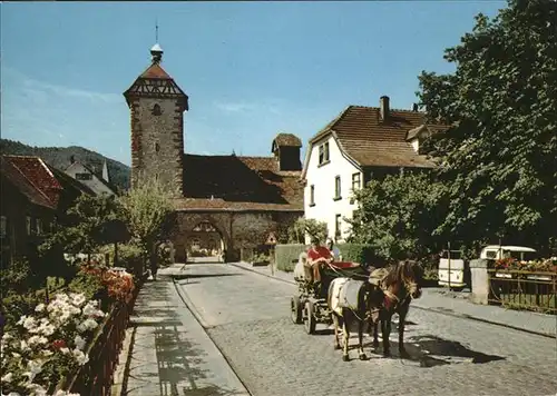 Zell Harmersbach Pony Gespann Storchenturm Kat. Zell am Harmersbach