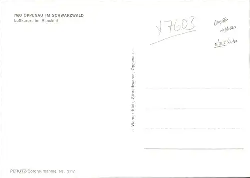 Oppenau Luftkurort im Renchtal Kat. Oppenau
