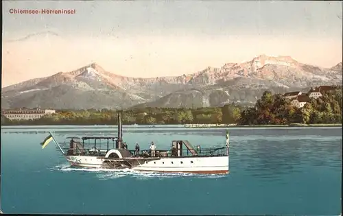 Chiemsee Herreninsel Schiff  Kat. Chiemsee