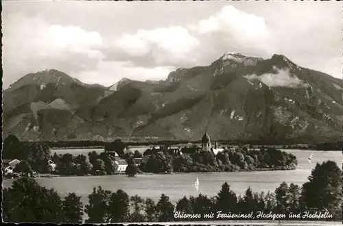 Chiemsee Fraueninsel Hochgern Hochfelln Kat. Chiemsee