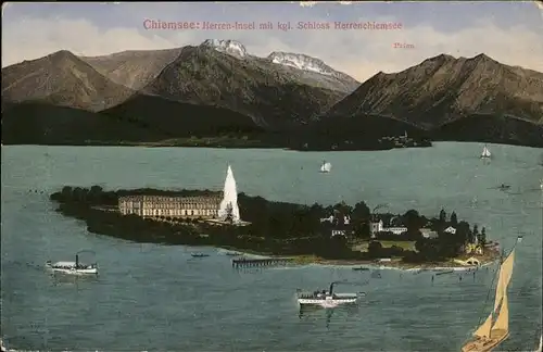 Chiemsee Schloss Herrenchiemsee Schiff Kat. Chiemsee