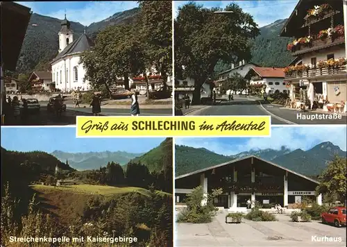 Schleching Hauptstrasse Kurhaus Streichenkapelle Kat. Schleching