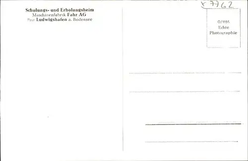 Ludwigshafen Bodensee Schulungs- und Erholungsheim Kat. Bodman-Ludwigshafen