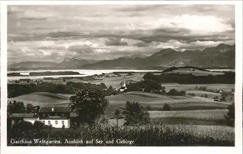 Chiemsee Gasthause Weingarten See Gebirge Kat. Chiemsee