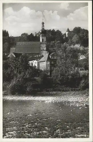 Trostberg Fluss Kirche Kat. Trostberg