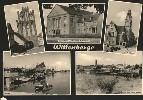Wittenberge Kulturhaus Johannes R. Becher Rathaus Hafen Kat. Wittenberge