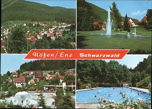 Hoefen Enz Schwimmbad Springbrunnen Kat. Hoefen an der Enz