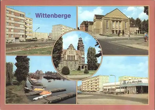 Wittenberge Kulturhaus Hafen Rathaus Kat. Wittenberge