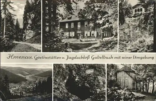 Ilmenau Goethestetten Jagdschloss Gabelbach Kat. Ilmenau