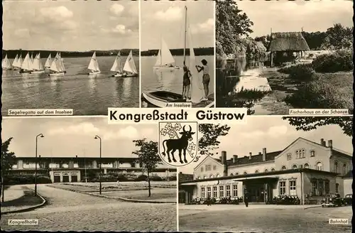 Guestrow Segelregatta Kongresshalle Bahnhof Kat. Guestrow