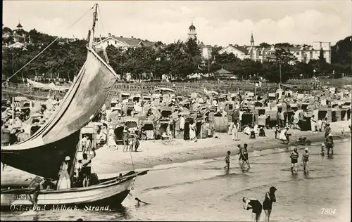 Ahlbeck Strand Strandkoerbe Kat. Heringsdorf