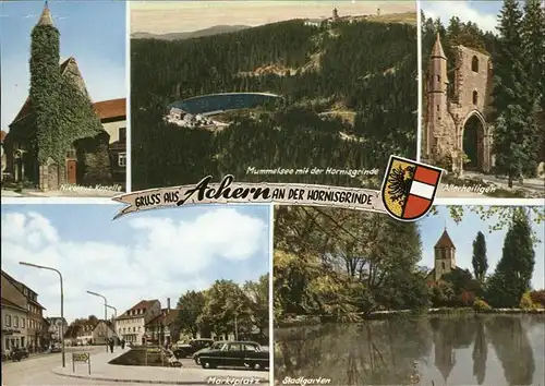 Achern Baden Stadtwappen, Allerheiligen, Mummelsee, Nikolaus Kirche / Achern /Ortenaukreis LKR