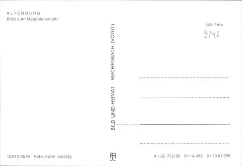 Altenburg Thueringen Magdalenenstift / Altenburg /Altenburger Land LKR