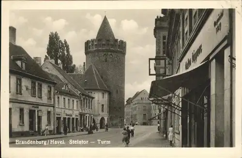 Brandenburg Havel steintor Turm Kat. Brandenburg