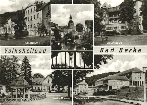 Bad Berka Goethe-Brunnen Wilhelmsburg Sanatorium Kat. Bad Berka