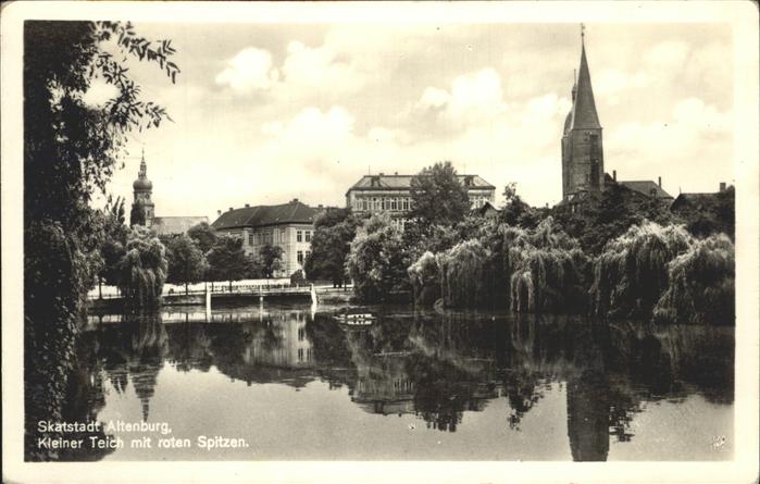 Altenburg Thueringen Kleiner Teich rote Spitzen / Altenburg