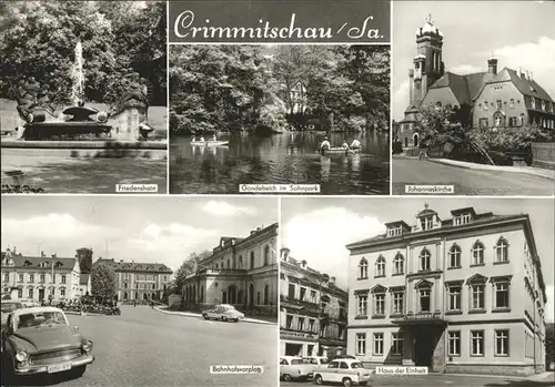 Crimmitschau Autos Trabant Brunnen Boote  Kat. Crimmitschau