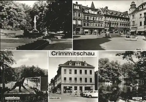 Crimmitschau Sahnpark Kunsteisbahn Friedenspark Autos Kat. Crimmitschau