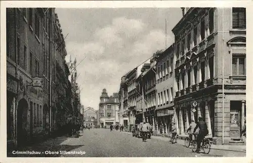 Crimmitschau Obere Silberstrasse Fahrrad Autos Kat. Crimmitschau