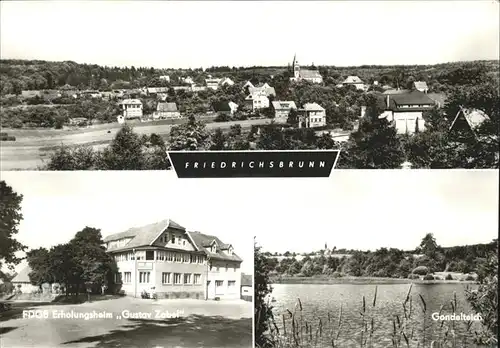 Friedrichsbrunn Gondelteich FDGB Erholunghsheim Gustav Zabel Kat. Friedrichsbrunn