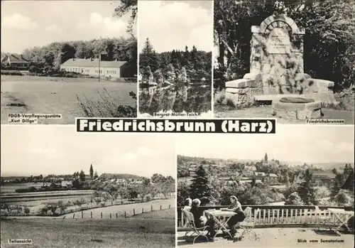 Friedrichsbrunn Friedrichsbrunnen FDGB Verpflegungsstaette Kurt Dillge Kat. Friedrichsbrunn