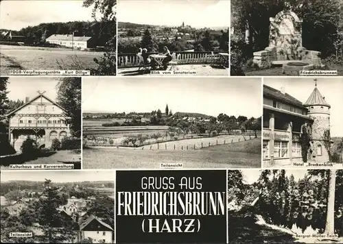 Friedrichsbrunn Kulturhaus Hotel Brockenblick Friedrichsbrunnen  Kat. Friedrichsbrunn