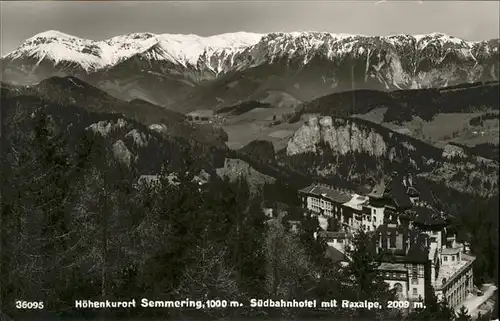 Semmering Suedbahnhotel Raxalpe Kat. Semmering