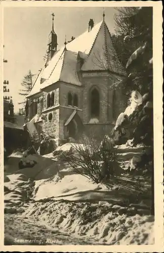 Semmering Kirche Winter Kat. Semmering