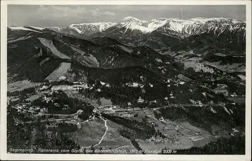 Semmering Gipfel Sonnwendstein Raxalpe Kat. Semmering