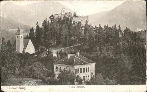 Semmering Ruine Klamm Kat. Semmering