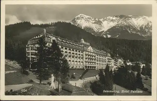 Semmering Hotel Panhans Kat. Semmering