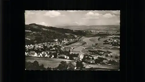 Vlotho Amtshausberg Weserbruecke Wiehengebirge Kat. Vlotho