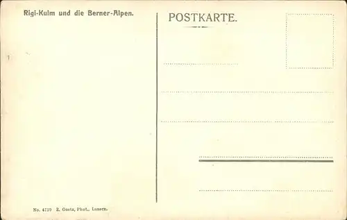 Rigi Kulm Zug Kat. Rigi Kulm