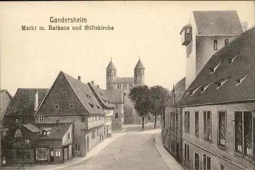 Bad Gandersheim Markt Rathaus Stiftskirche Kat. Bad Gandersheim