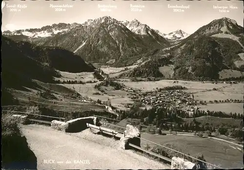 Bad Oberdorf Blick von der Kanzel Kat. Bad Hindelang