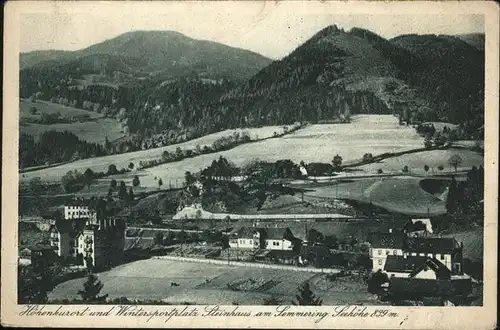 Semmering Steinhaus Wintersportplatz Hoehenkurort Kat. Semmering