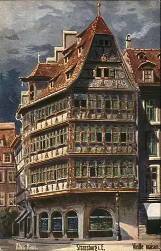 Strasbourg Elsass altes Haus Kat. Strasbourg