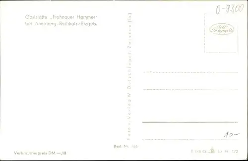 Annaberg-Buchholz Erzgebirge Annaberg-Buchholz Gaststaette Frohnauer Hammer * / Annaberg /Erzgebirgskreis LKR
