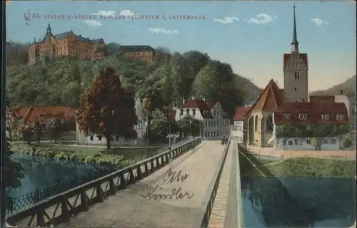 Gera Gera Adelheid Bruecke Schloss Osterstein Untermhaus x / Gera /Gera Stadtkreis