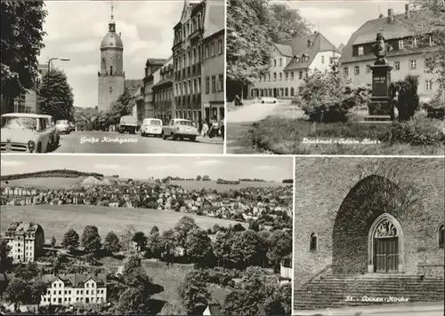 Annaberg-Buchholz Erzgebirge Annaberg-Buchholz Grosse Kirchgasse Denkmal Adam Ries St Annen Kirche  x / Annaberg /Erzgebirgskreis LKR